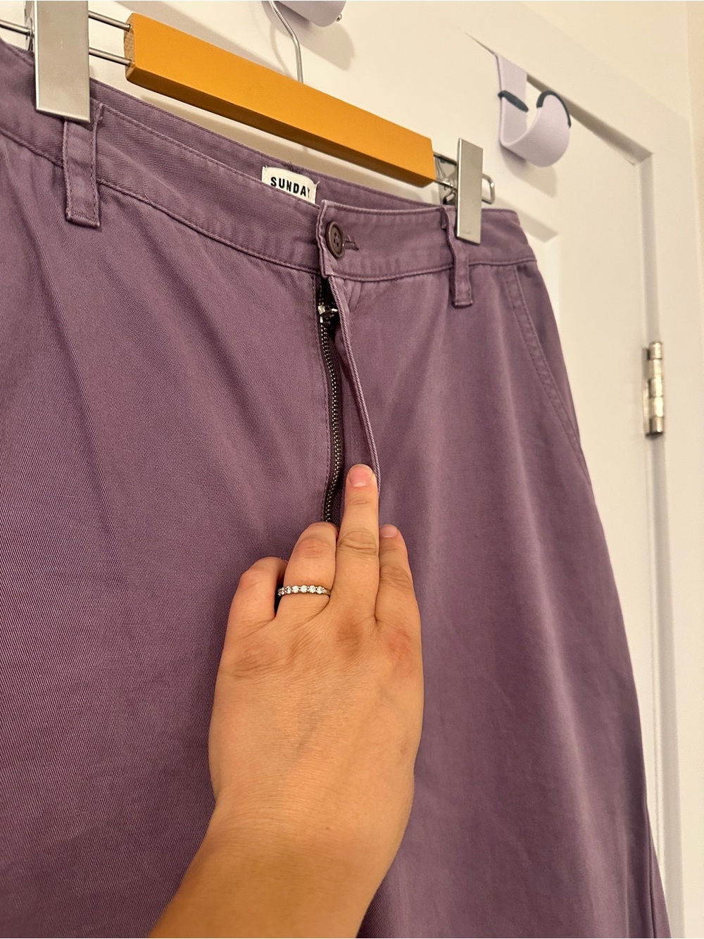 Sunday Best Aritzia Purple Jaden Chinos Pant Size 4 Women’s - Picture 5 of 10